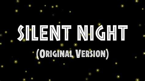 video tudor silent night|silent night original version.